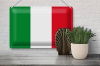 Blechschild Flagge Italien 30x20cm Flag of Italy
