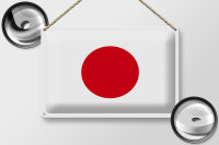 Blechschild Flagge Japan 30x20cm Flag of Japan