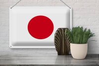 Blechschild Flagge Japan 30x20cm Flag of Japan