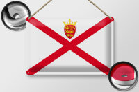 Blechschild Flagge Jersey 30x20cm Flag of Jersey