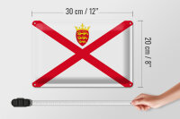 Blechschild Flagge Jersey 30x20cm Flag of Jersey