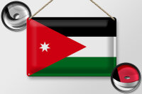 Blechschild Flagge Jordanien 30x20cm Flag of Jordan
