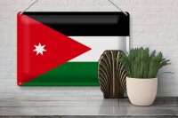 Blechschild Flagge Jordanien 30x20cm Flag of Jordan