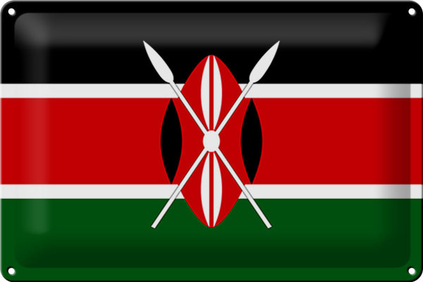 Blechschild Flagge Kenia 30x20cm Flag of Kenya