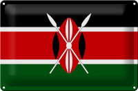 Blechschild Flagge Kenia 30x20cm Flag of Kenya