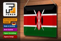 Blechschild Flagge Kenia 30x20cm Flag of Kenya