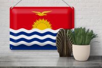 Blechschild Flagge Kiribati 30x20cm Flag of Kiribati