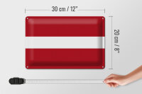 Blechschild Flagge Lettland 30x20cm Flag of Latvia