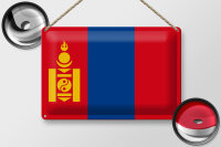 Blechschild Flagge Mongolei 30x20cm Flag of Mongolia