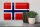 Blechschild Flagge Norwegen 30x20cm Flag of Norway