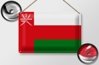 Blechschild Flagge Oman 30x20cm Flag of Oman