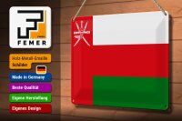 Blechschild Flagge Oman 30x20cm Flag of Oman