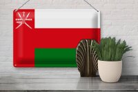 Blechschild Flagge Oman 30x20cm Flag of Oman
