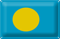 Blechschild Flagge Palau 30x20cm Flag of Palau