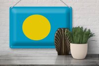 Blechschild Flagge Palau 30x20cm Flag of Palau