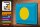 Blechschild Flagge Palau 30x20cm Flag of Palau