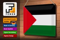 Blechschild Flagge Palästina 30x20cm Flag of Palestine