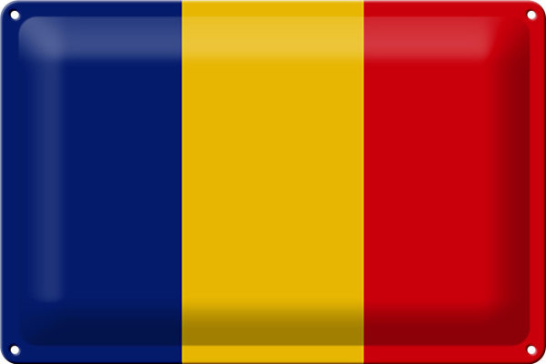 Blechschild Flagge Rumänien 30x20cm Flag of Romania
