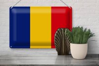 Blechschild Flagge Rumänien 30x20cm Flag of Romania
