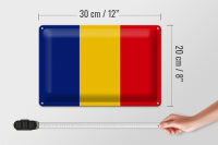 Blechschild Flagge Rumänien 30x20cm Flag of Romania