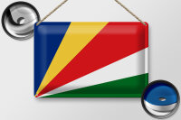 Blechschild Flagge Seychellen 30x20cm Flag of Seychelles