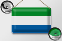 Blechschild Flagge Sierra Leones 30x20cm Flag Sierra Leone