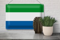 Blechschild Flagge Sierra Leones 30x20cm Flag Sierra Leone