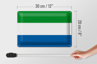 Blechschild Flagge Sierra Leones 30x20cm Flag Sierra Leone