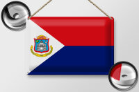 Blechschild Flagge Sint Maarten 30x20cm Flag Sint Maarten