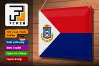 Blechschild Flagge Sint Maarten 30x20cm Flag Sint Maarten