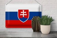 Blechschild Flagge Slowakei 30x20cm Flag of Slovakia