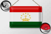 Blechschild Flagge Tadschikistan 30x20cm Flag of Tajikistan