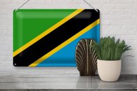 Blechschild Flagge Tansania 30x20cm Flag of Tanzania