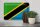 Blechschild Flagge Tansania 30x20cm Flag of Tanzania