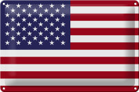 Blechschild Flagge Vereinigte Staaten 30x20cm United States