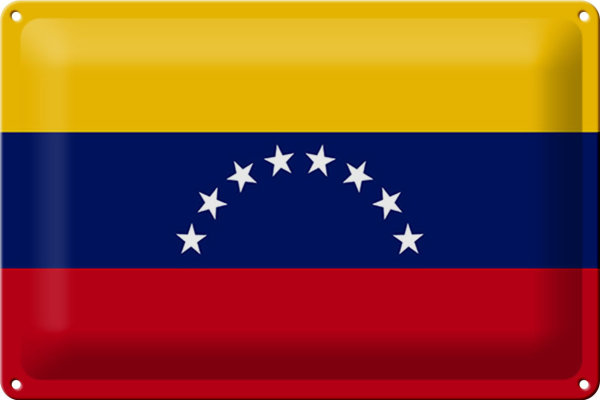 Blechschild Flagge Venezuela 30x20cm Flag of Venezuela