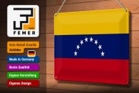 Blechschild Flagge Venezuela 30x20cm Flag of Venezuela