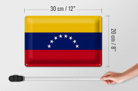 Blechschild Flagge Venezuela 30x20cm Flag of Venezuela