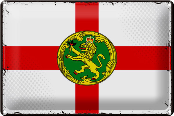 Blechschild Flagge Alderneys 30x20cm Retro Flag Alderney