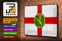 Blechschild Flagge Alderneys 30x20cm Retro Flag Alderney