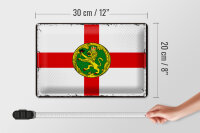 Blechschild Flagge Alderneys 30x20cm Retro Flag Alderney