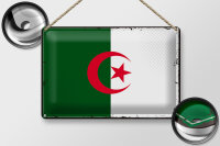 Blechschild Flagge Algerien 30x20cm Retro Flag Algeria