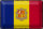 Blechschild Flagge Andorra 30x20cm Retro Flag of Andora