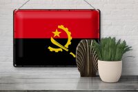 Blechschild Flagge Angolas 30x20cm Retro Flag of Angola