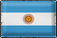 Blechschild Flagge Argentinien 30x20cm Retro Flag Argentina