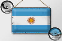 Blechschild Flagge Argentinien 30x20cm Retro Flag Argentina