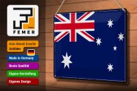 Blechschild Flagge Australien 30x20cm Retro Flag Australia