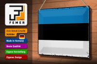 Blechschild Flagge Estland 30x20cm Retro Flag of Estonia