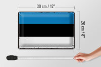 Blechschild Flagge Estland 30x20cm Retro Flag of Estonia