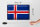 Blechschild Flagge Island 30x20cm Retro Flag of Iceland